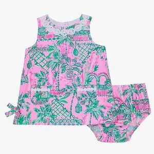 Lilly Pulitzer Pink and Green Baby Dress Set 6-12 months